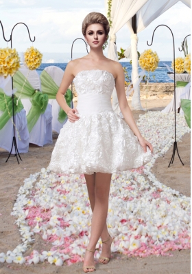 Pretty Princess Mini Length Beautiful Wedding Dress for Beach