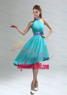 New Fashion High Neck Asymmetrical Multi-color Bridesmaid Dress