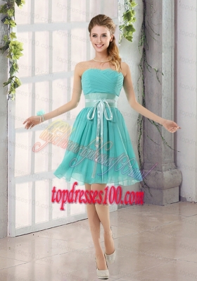 Perfect Belt Ruching Sweetheart A Line Bridesmaid Dress for 2015