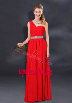 One Shoulder Empire Sequins 2015 Beautiful Bridesmaid Dresses