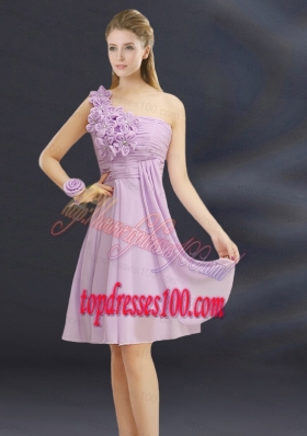 2015 Romantic Hand Made Flowers Sweetheart Bridesmaid Dress with Ruching