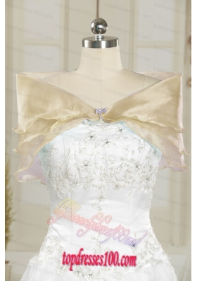 Organza Beading Champagne Fall Shawls for Wedding