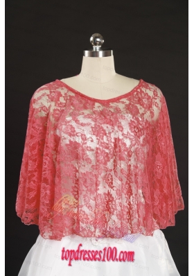 Fashionable Beading Lace Red Wraps for 2015