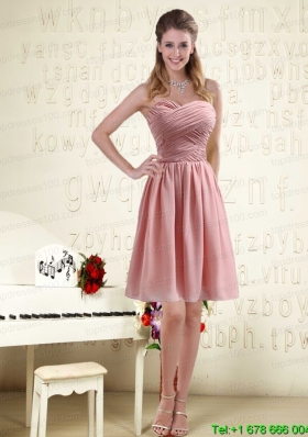 Fitted Sweetheart Empire Chiffon Prom Dresses with Ruching