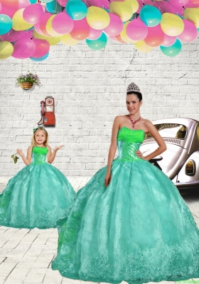 Exquisite Beading and Embroidery Princesita Dress in Apple Green for 2015