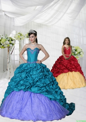 Discount Appliques Brush Train Blue and Purple Princesita Dress