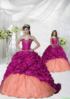 Top Seller Appliques and Pick-ups Brush Train Princesita Dress in Fuchsia