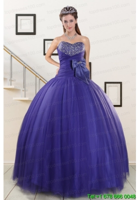 2015 Elegant Sweetheart Quinceanera Dresses with Bowknot