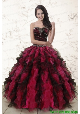 Beautiful Multi Color 2015 Quinceanera Dresses with Sweetheart