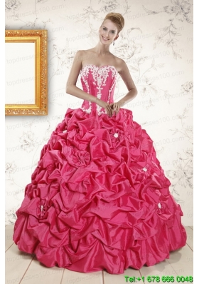 2015 New Style Ball Gown Sweetheart Quinceanera Dresses with Appliques