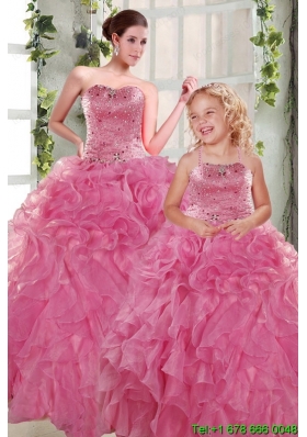 Perfect Beading and Ruffles Ball Gown 2015 Princesita Dress