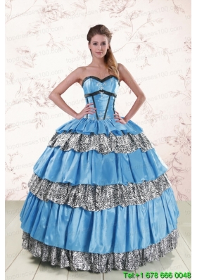 Pretty Sweetheart Ball Gown Beading Quinceanera Dresses for 2015