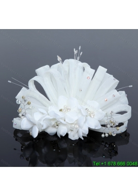 Elegant Tulle Wedding Party Fascinators with Imitation Pearls