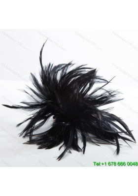 2014 Simple Feather Black Feather Flower Hairpin