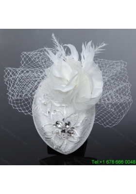 White 2014 Lovely Rhinestone Feather Hat Hair Ornament