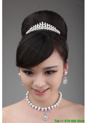 Together with Rhinestone Pearl and Alloy in Necklace and Tiara