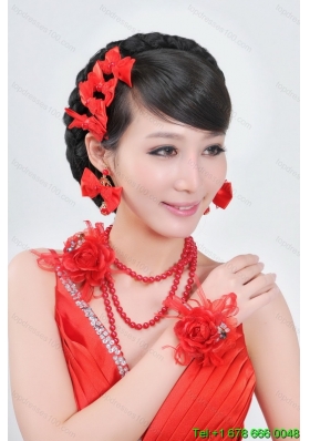 Elegant With Pearl Rhinestone Ladies  Jewelry Sets
