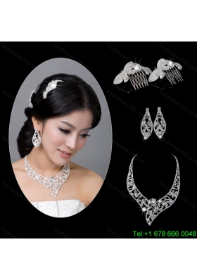 Unique Alloy With Rhinestone Ladies Jewelry Sets