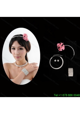 Fashion Nacklace and Headpiece Jewelry Sets in Round Shape