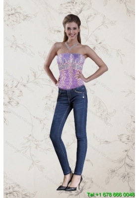 2015 Fashionable Strapless Multi Color Corset