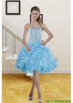 2015 Beautiful Sweetheart Knee Length Christmas Party Dresses with Beading