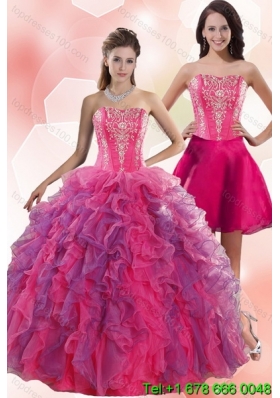 2015 Spring Multi Color Quinceanera Dresses with Appliques