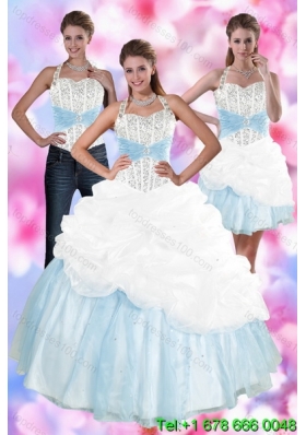 2015 Multi Color Detachable Quinceanera Skirts with Pick Ups and Beading