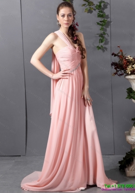 2015 Elegant Sweetheart Prom Dress with Watteau Train