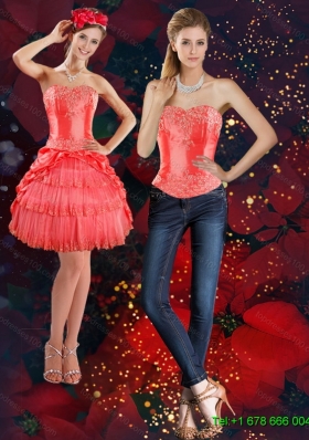 The Super Hot Strapless 2015 Detachable Prom Skirts with Beading and Pick Ups