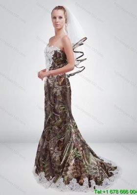 2015 Sturning Mermaid Sweetheart Elegant Camo Prom Dresses in Multi Color