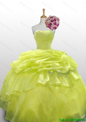2015 Popular Paillette and Beaded Quinceanera Dresses in Organza
