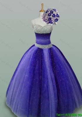 2015 Luxurious Quinceanera Dresses with Beading in Tulle