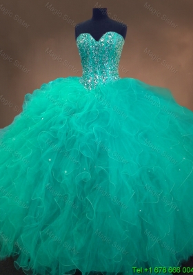 Custom Made Sweetheart Ball Gown Sweet 16 Dresses in Turquoise