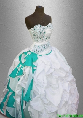 Elegant Sweetheart Quinceanera Gowns with Beading and Pick Ups