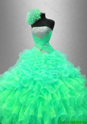 Ruffles and Sequined Pretty Sweet 16 Dresses with Strapless
