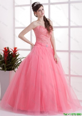 New Arrivals A Line Sweetheart Prom Dresses in Watermelon
