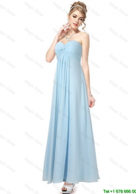 Elegant Ankle Length Sweetheart Prom Dresses in Light Blue