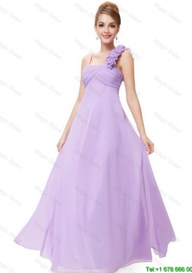 2016 New Style Straps Lavender Prom Dresses with Ruching