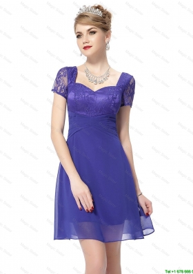 Modest Sweetheart Short Prom Dresses with Lace