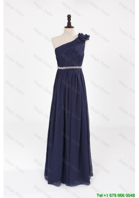 Comfortable Designer Asymmetrical Beaded Prom Dresses with Belt