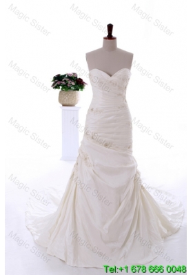 Remarkable 2016 Beading and Appliques Court Train Wedding Dresses