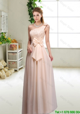 Discount One Shoulder Bridesmaid Dresses in Champagne