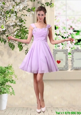 Exclusive Straps Beaded Bridesmaid Dresses with Mini Length