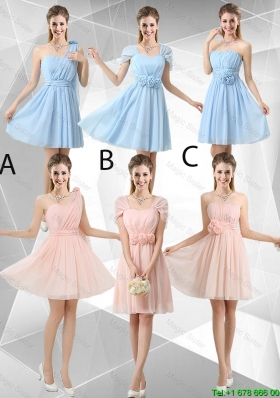 2016 Beautiful Hand Made Flowers Dama Dresses with Mini Length