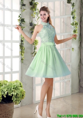 Fashionable 2016 Short Prom Dresses with High Neck