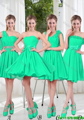 Turquoise Short Dama Dresses in Fall