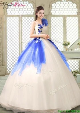 Exclusive Ball Gown Appliques Quinceanera Gowns in Multi Color For 2016