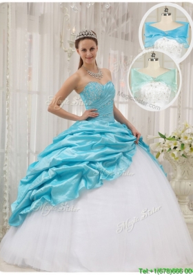 Lovely Ball Gown Sweetheart Quinceanera Dresses in Aqua Blue
