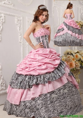 Cheap Ball Gown Strapless Quinceanera Gowns in Multi Color