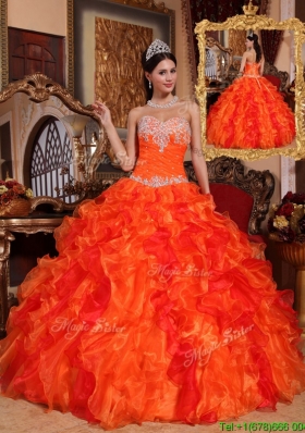 2016 Most Popular Ball Gown Appliques and Beading Quinceanera Dresses
